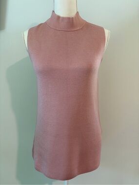 Banana Republic Sleeveless Mock Neck Top - Dusty Mauve
